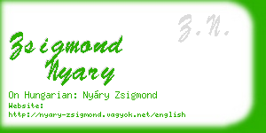 zsigmond nyary business card