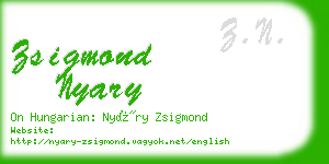 zsigmond nyary business card